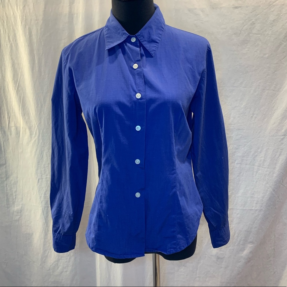Gap Blue Button Up Blouse - image 1